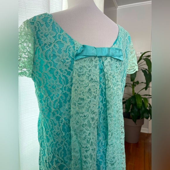Vintage🩵Blue/Lace Dress - Picture 1 of 5